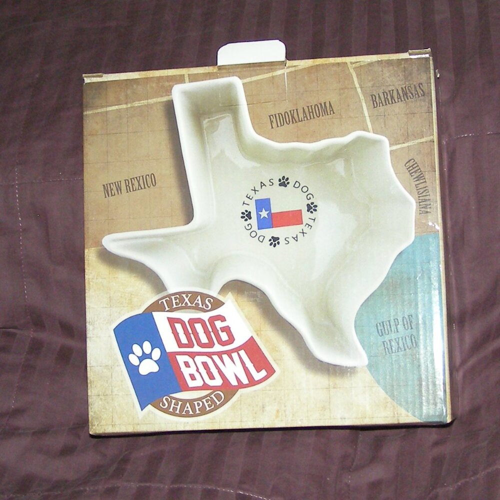 NEW Texas Shaped Dog Bowl Trinket Tray Great GIFT - Picture 2 of 10